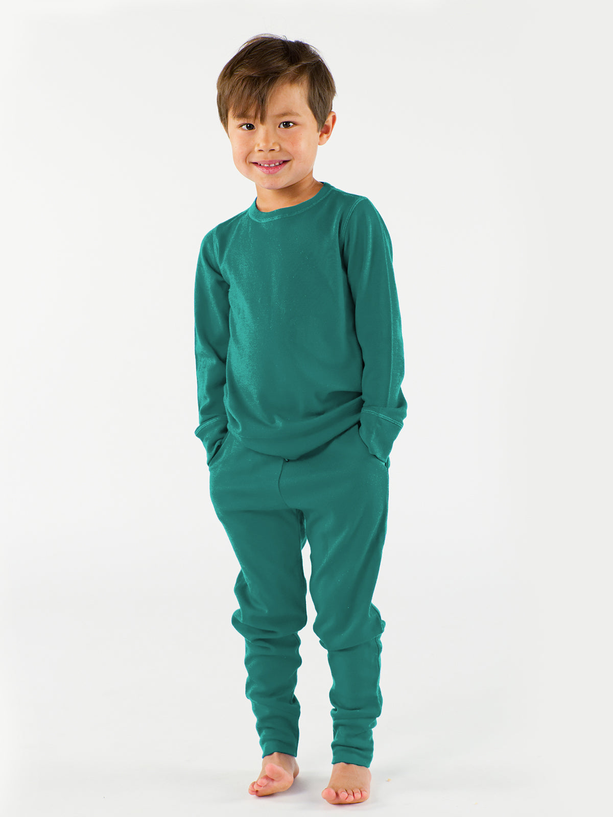 Kids Crew and Jogger Set – 100% Merino Wool – Unisex Mid Layer