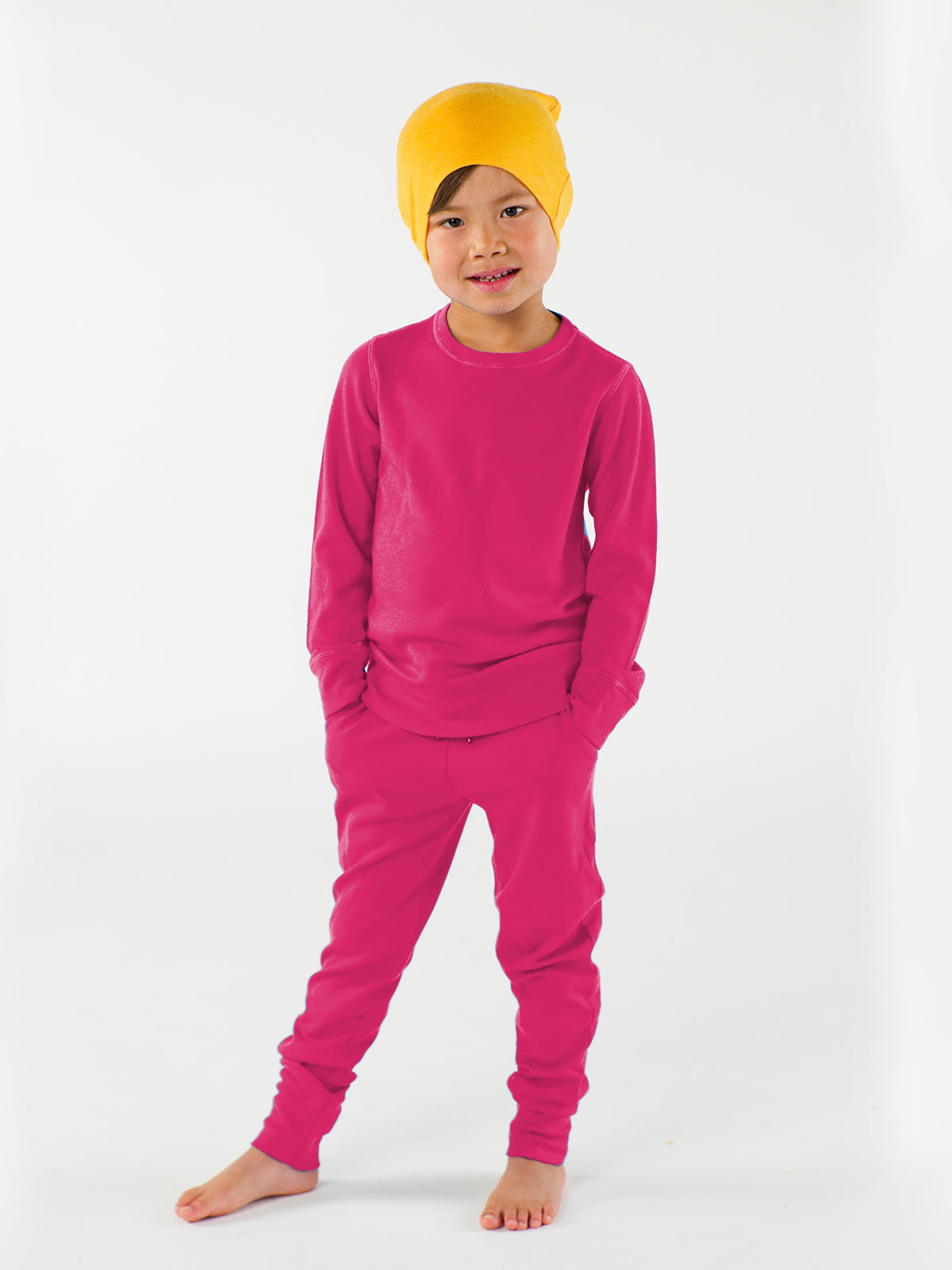 Kids Crew and Jogger Set – 100% Merino Wool – Unisex Mid Layer