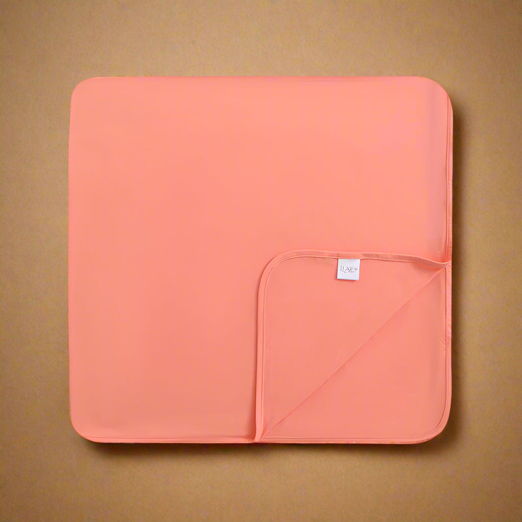 Joyful Coral Bamboo Swaddle Blanket