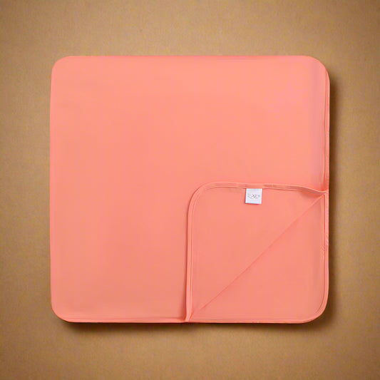 Joyful Coral Bamboo Swaddle Blanket