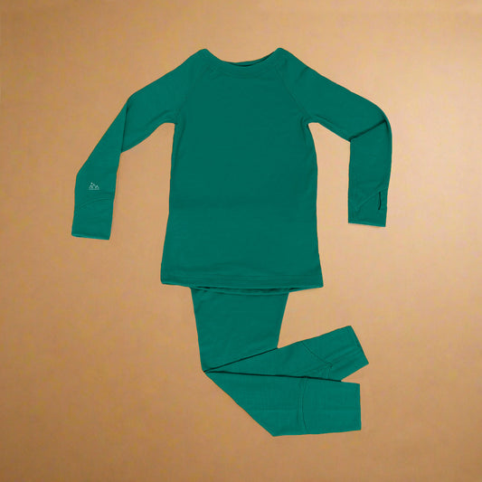 Kids Long Sleeve & Legging Set – 100% Merino Wool - Baselayer
