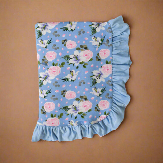 Lillian Bamboo Ruffle Toddler Blanket