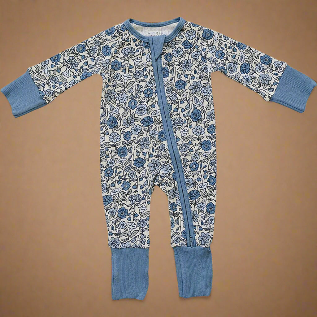 Bluebell Pointelle Bamboo Zipper