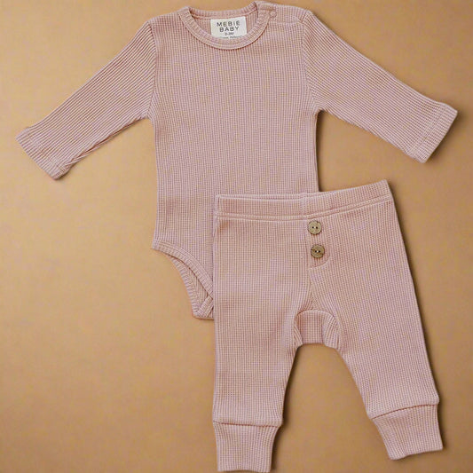 Pink Bodysuit Waffle Set