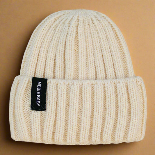 Cream Chunky Knit Beanie