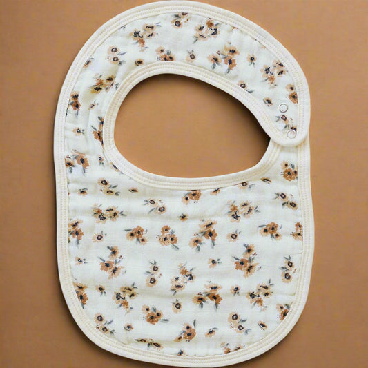 Autumn Bloom Classic Muslin Bib