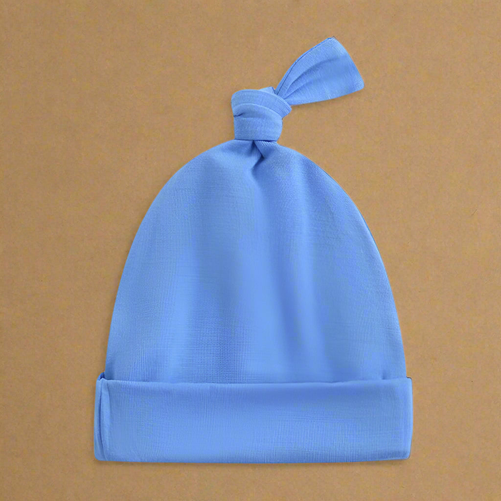 Pure Blue Baby Beanie Hat