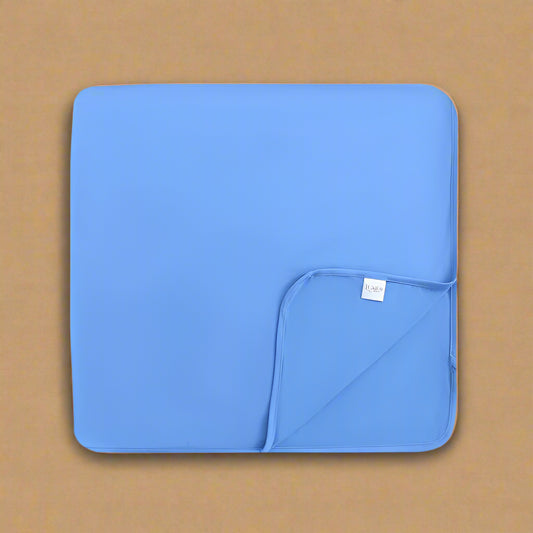 Pure Blue Bamboo Swaddle Blanket