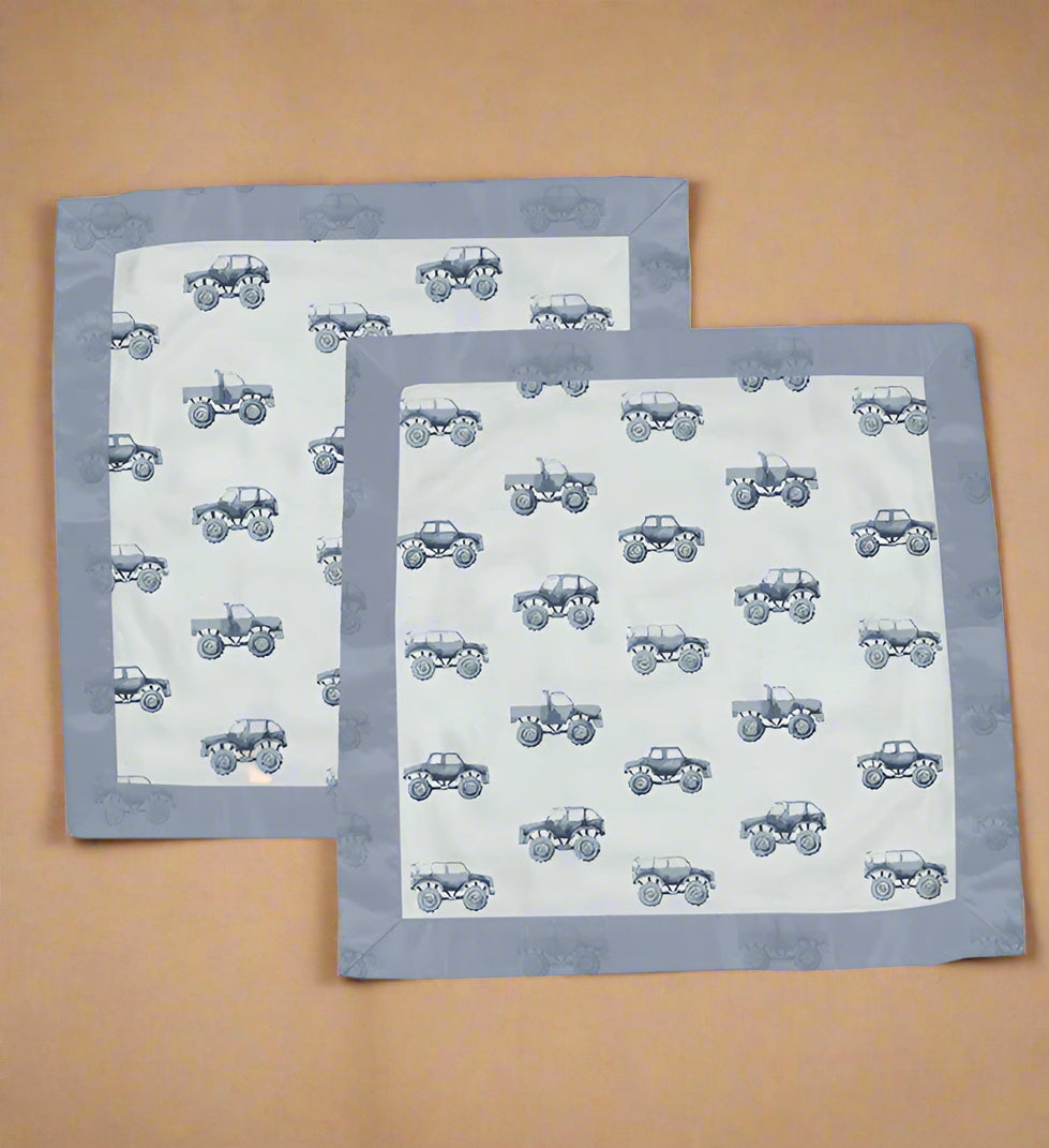 Indigo Monster Trucks Cotton Blankie