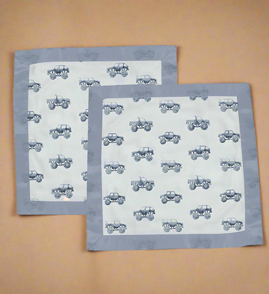 Indigo Monster Trucks Cotton Blankie