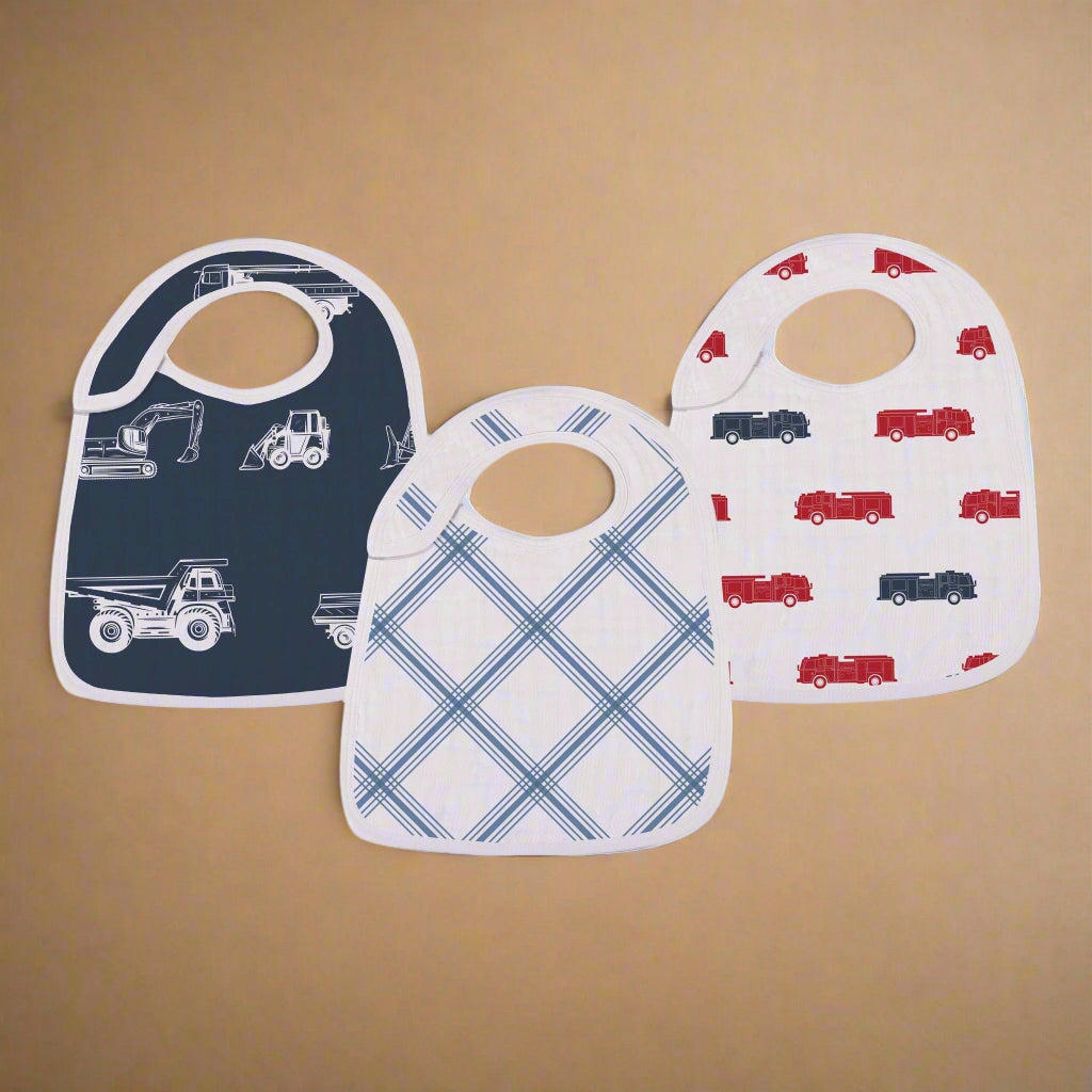 Things That Go Snap Bibs 3Pk