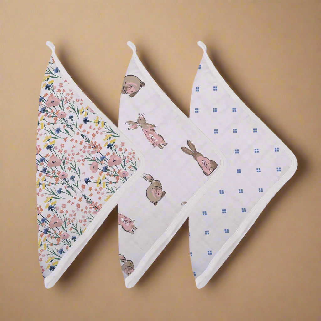 Wildflowers Bamboo Washcloth Set 3 Pack