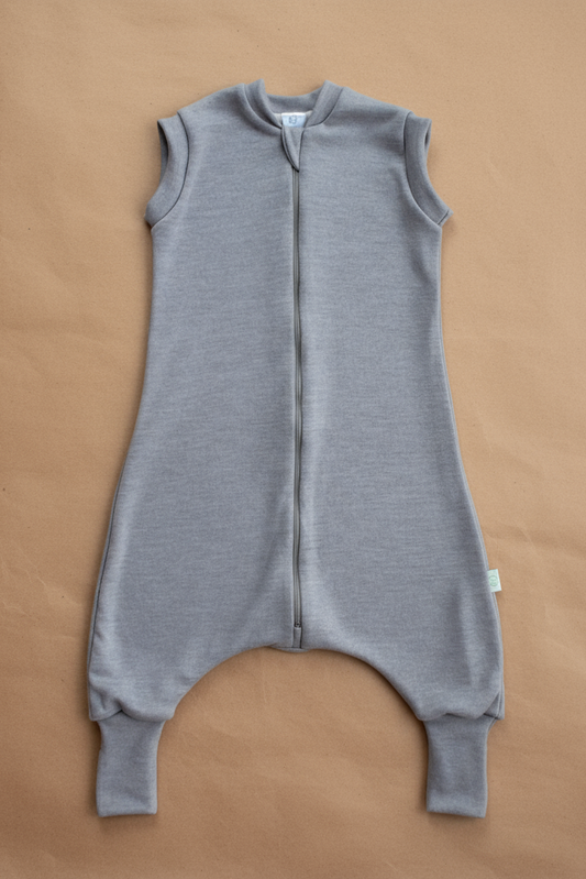 2 Layer Merino Wool Sleep Sack- Silver Gray