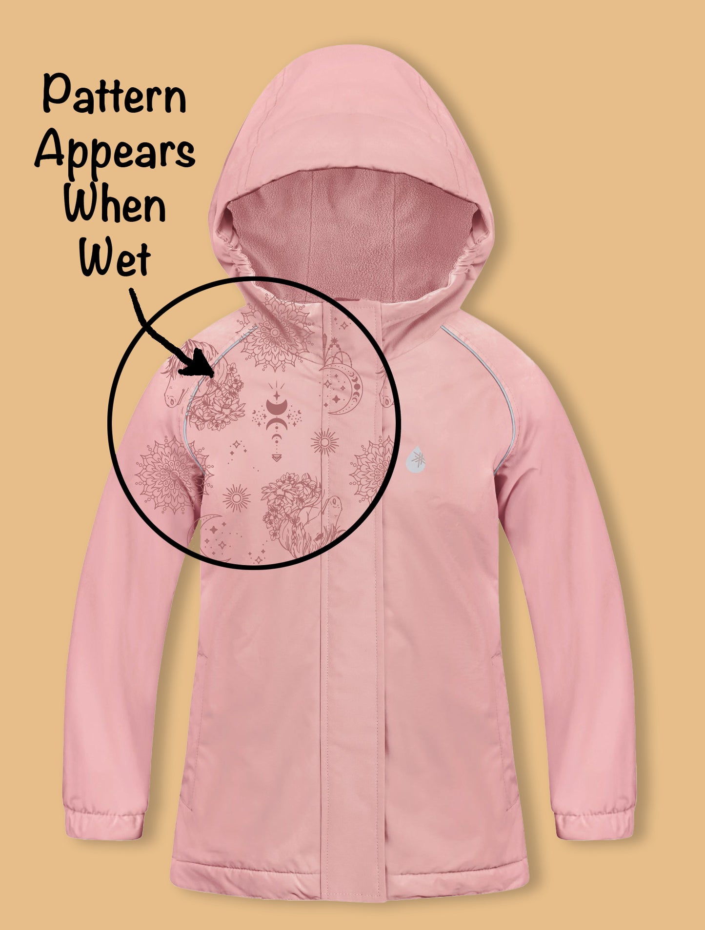 SplashMagic Storm Jacket - Dusky Pink | Celestial Unicorn