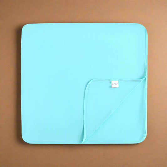 Tranquil Turquoise Bamboo Swaddle Blanket
