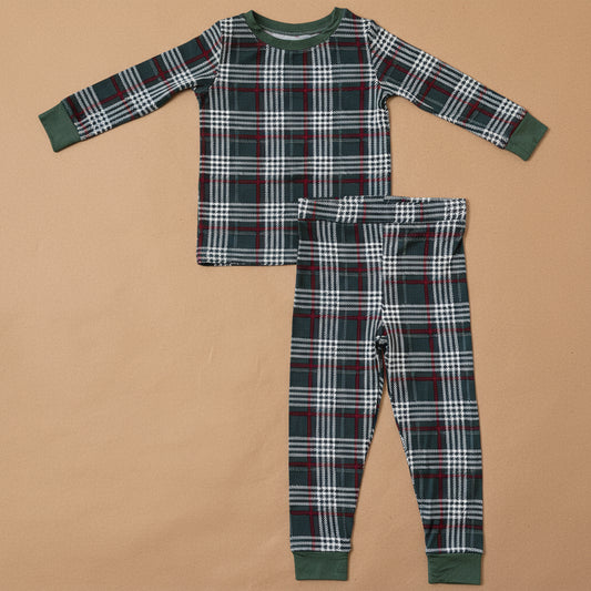 Green Plaid Bamboo Cozy Set
