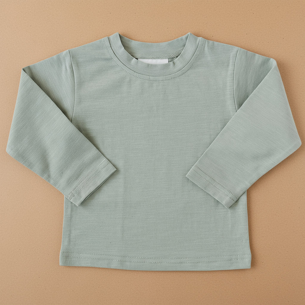 Sage Long Sleeve Cotton Tee
