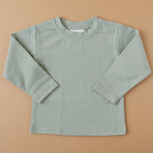 Sage Long Sleeve Cotton Tee