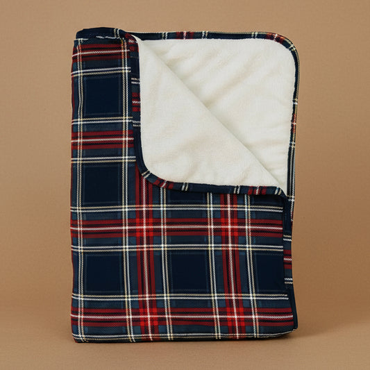 Christmas Plaid Bamboo Fleece Quilt