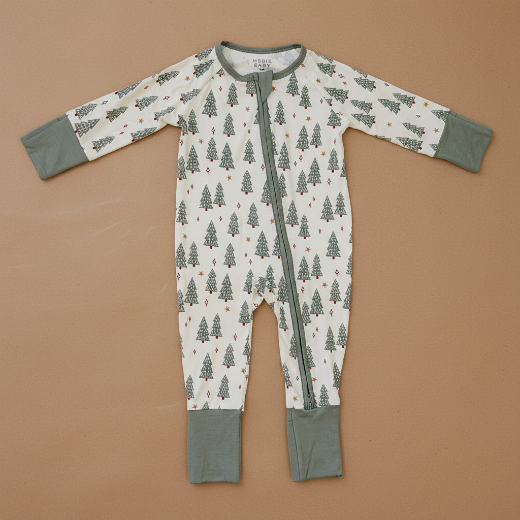 Christmas Trees Bamboo Zipper