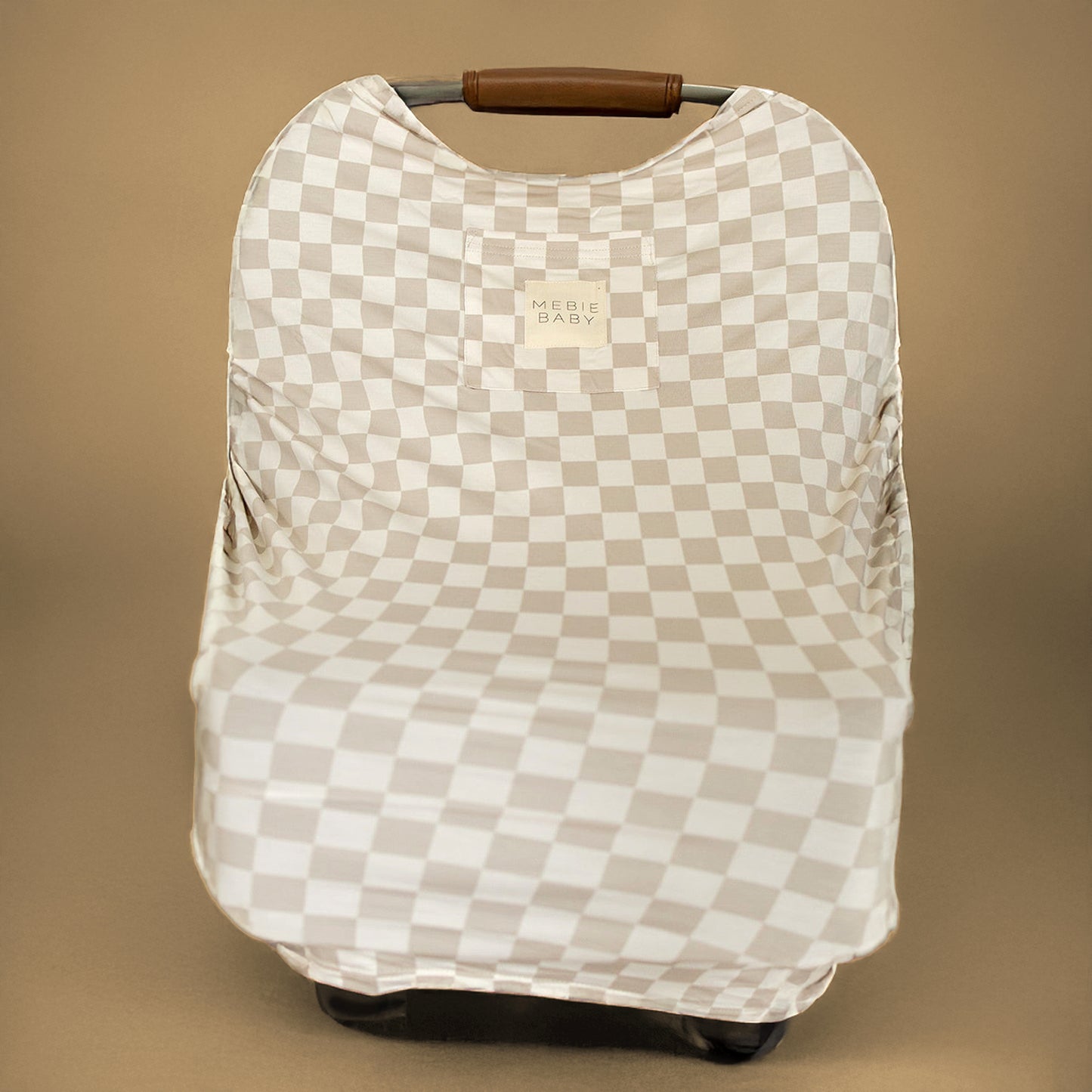 Taupe Checkered Bamboo Multi-Use Cover