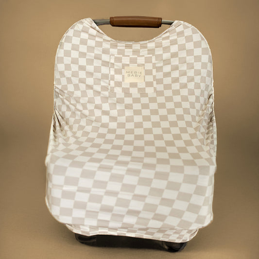 Taupe Checkered Bamboo Multi-Use Cover