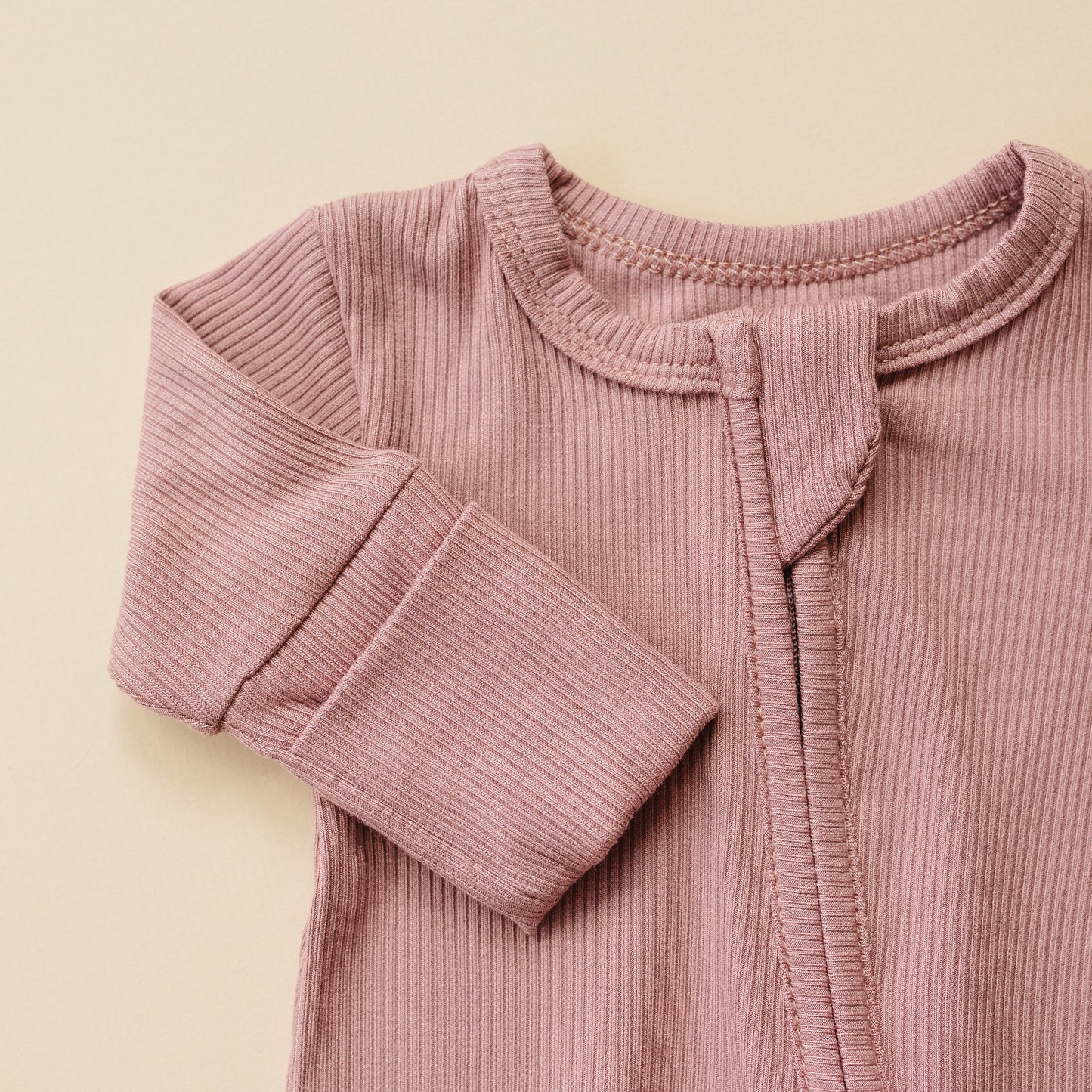 Solid Ribbed Bamboo Zippy Romper