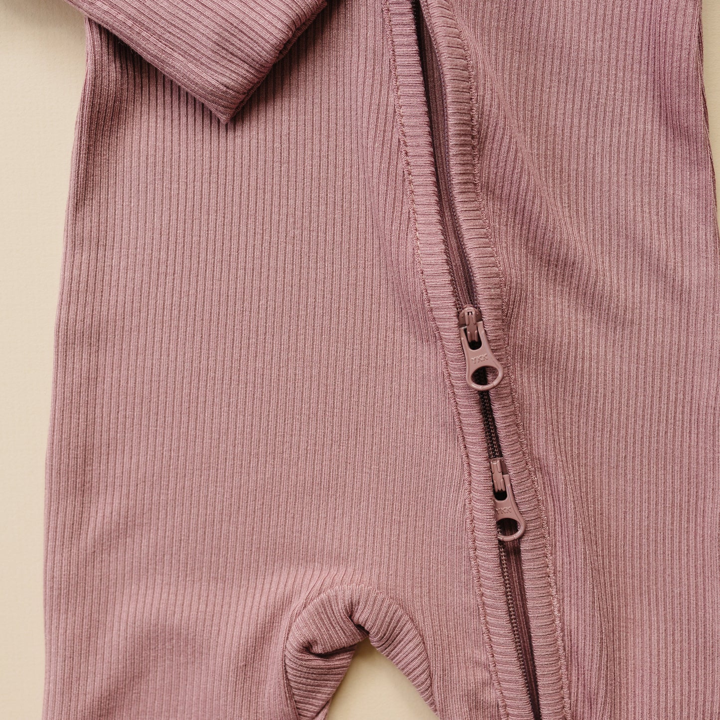 Solid Ribbed Bamboo Zippy Romper