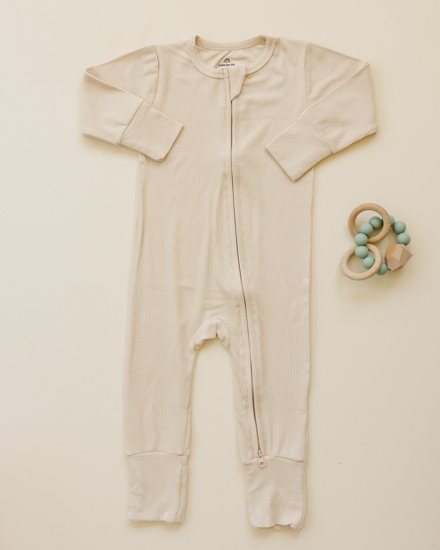 Solid Ribbed Bamboo Zippy Romper
