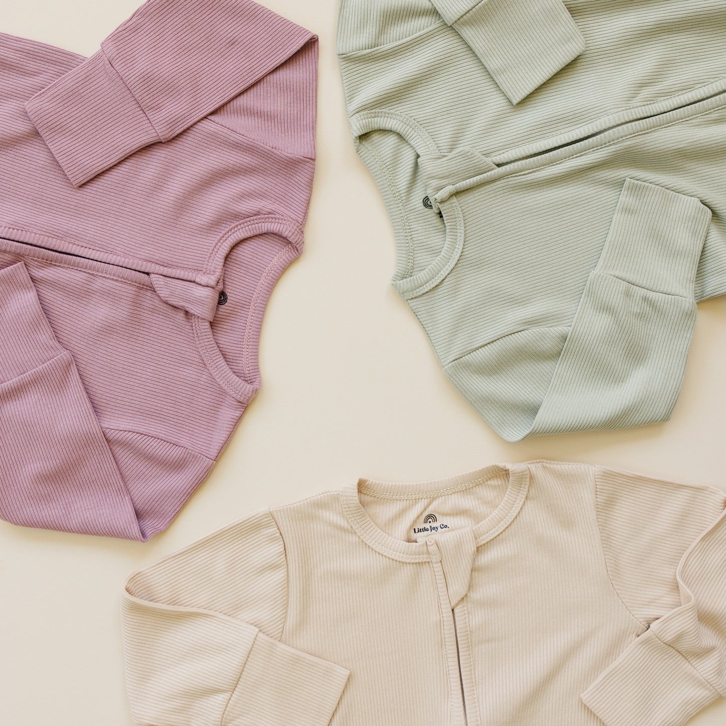 Solid Ribbed Bamboo Zippy Romper