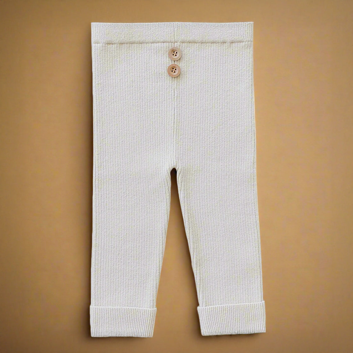 Cream Knit Leggings