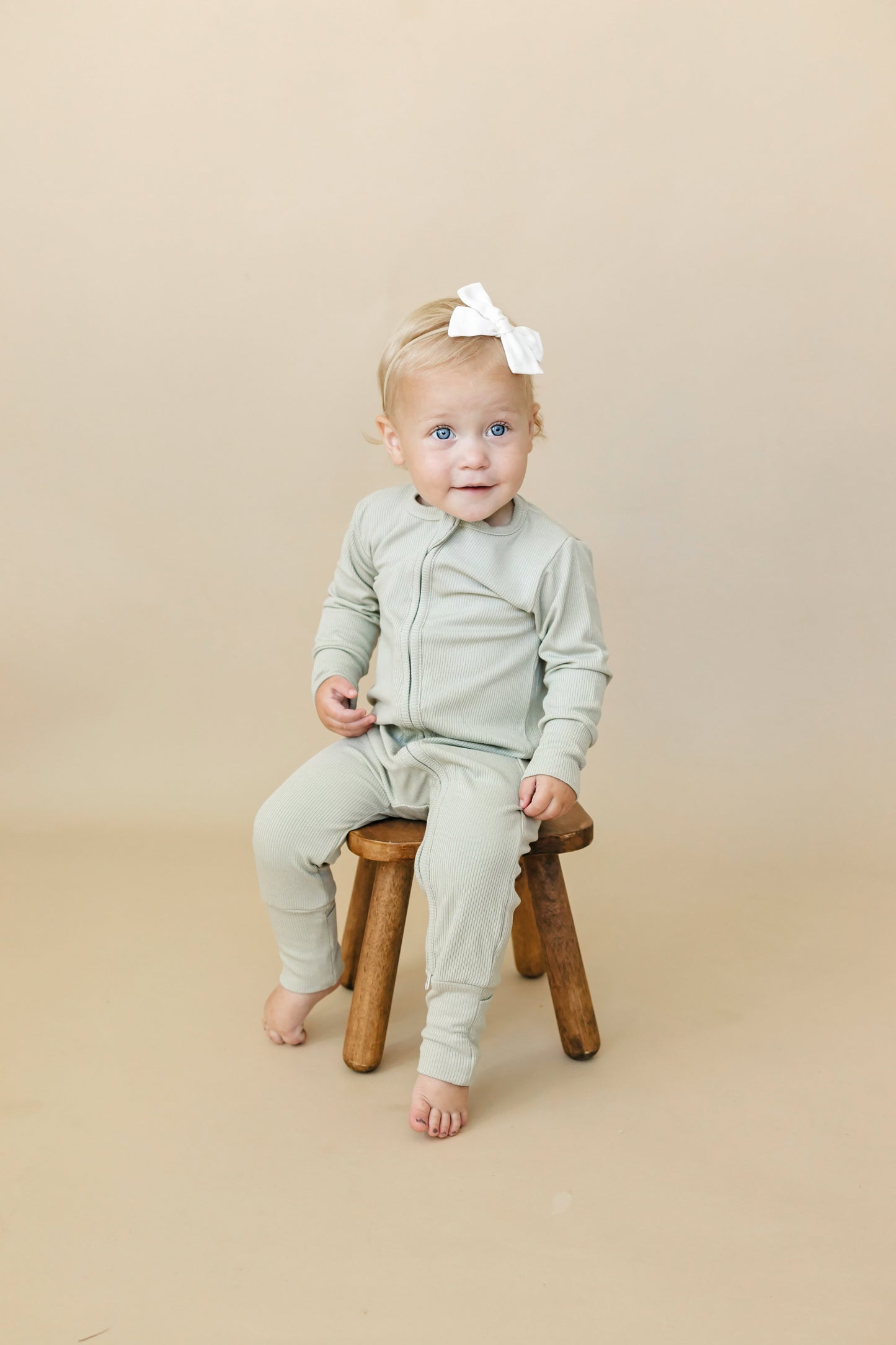 Solid Ribbed Bamboo Zippy Romper