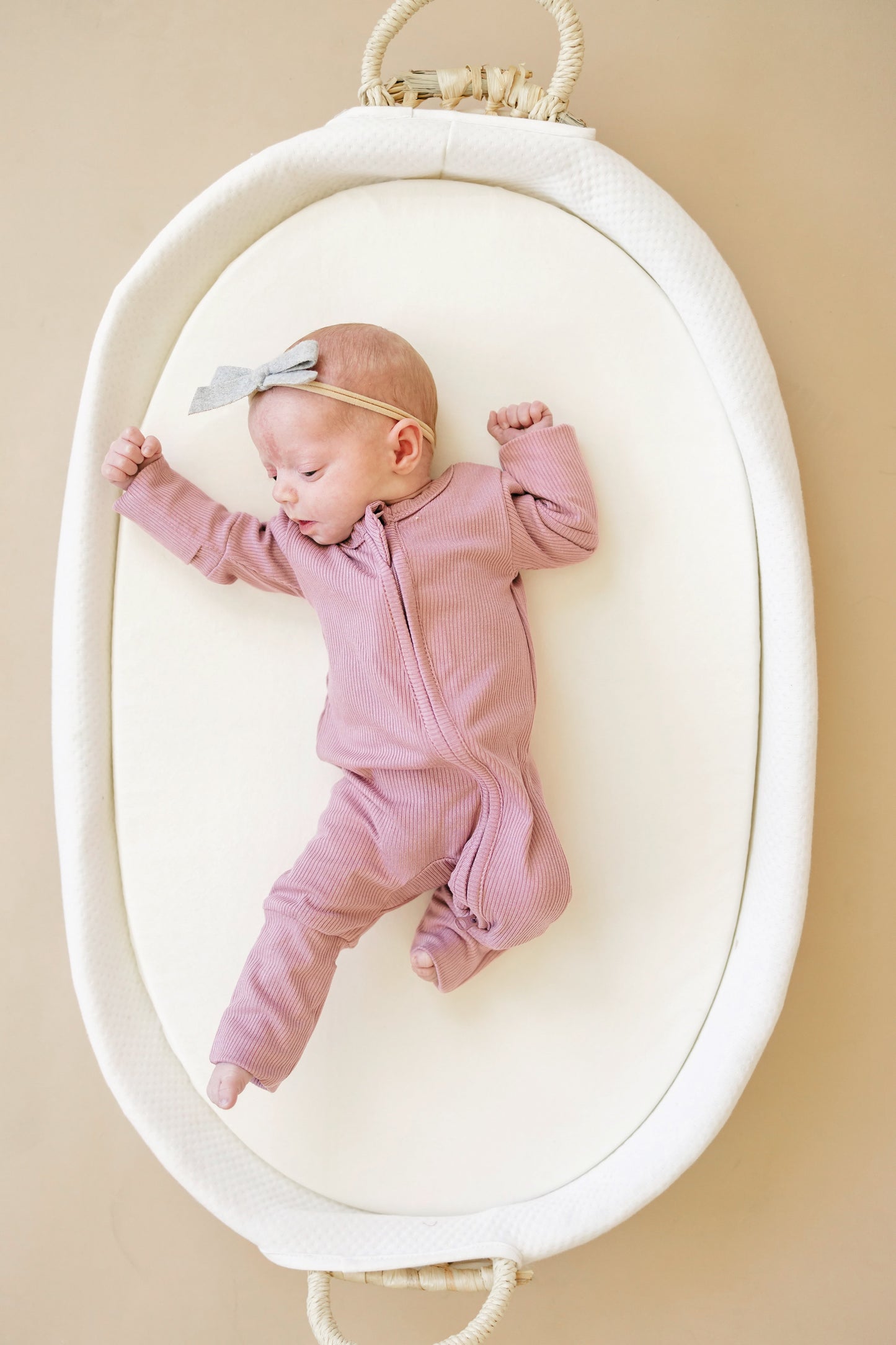 Solid Ribbed Bamboo Zippy Romper