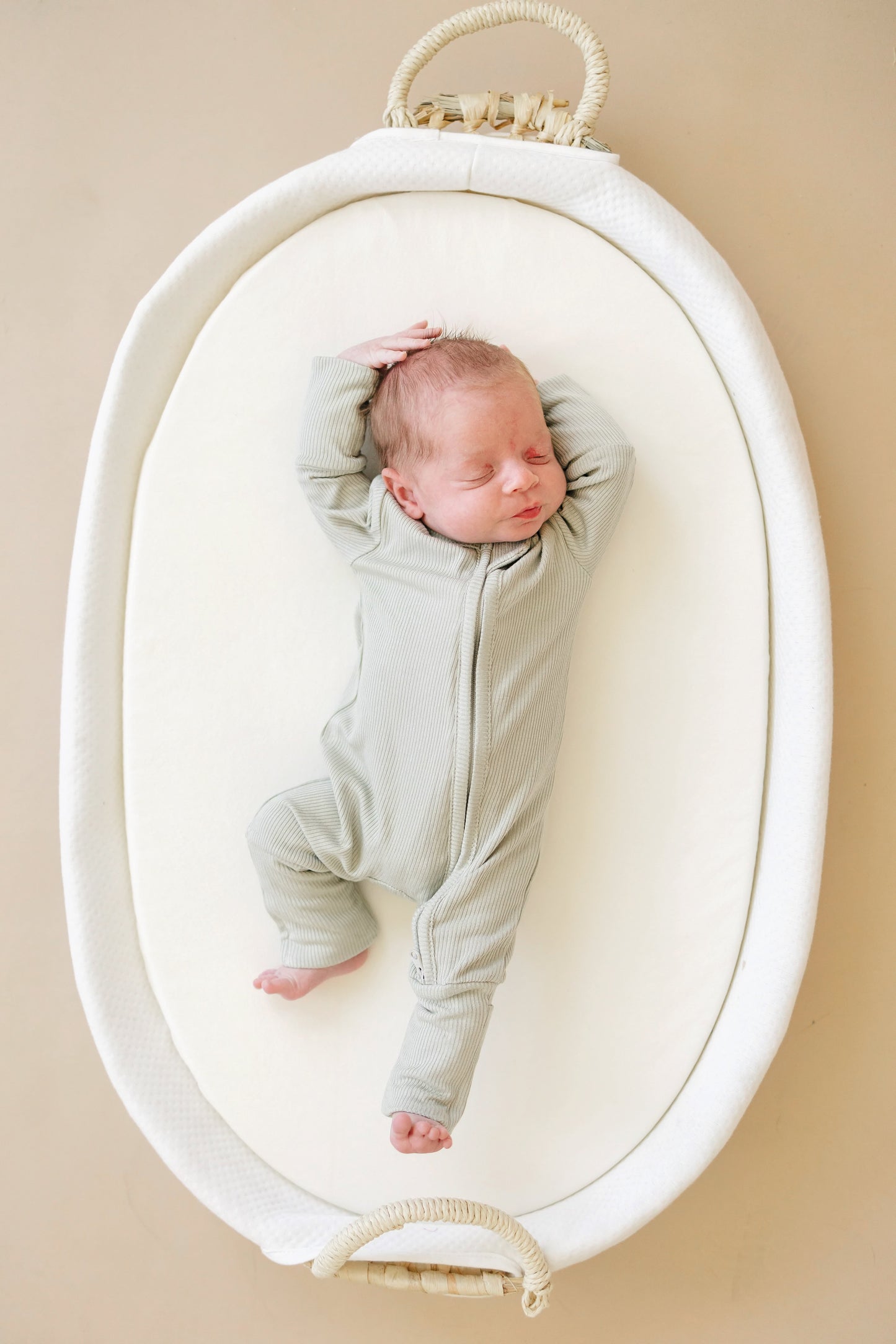 Solid Ribbed Bamboo Zippy Romper