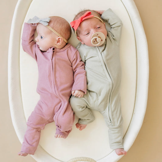 Solid Ribbed Bamboo Zippy Romper