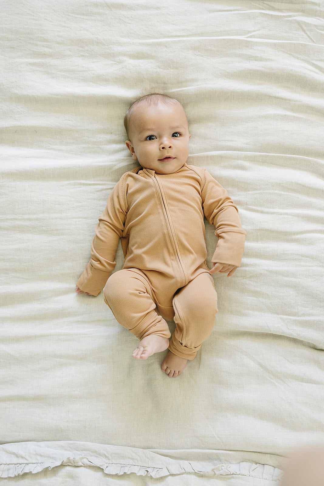 Carmel Ribbed Bamboo Zipper