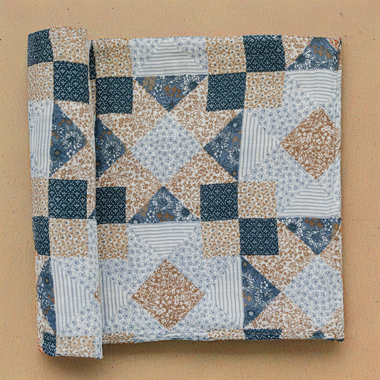 Patchwork Print Muslin Swaddle Blanket