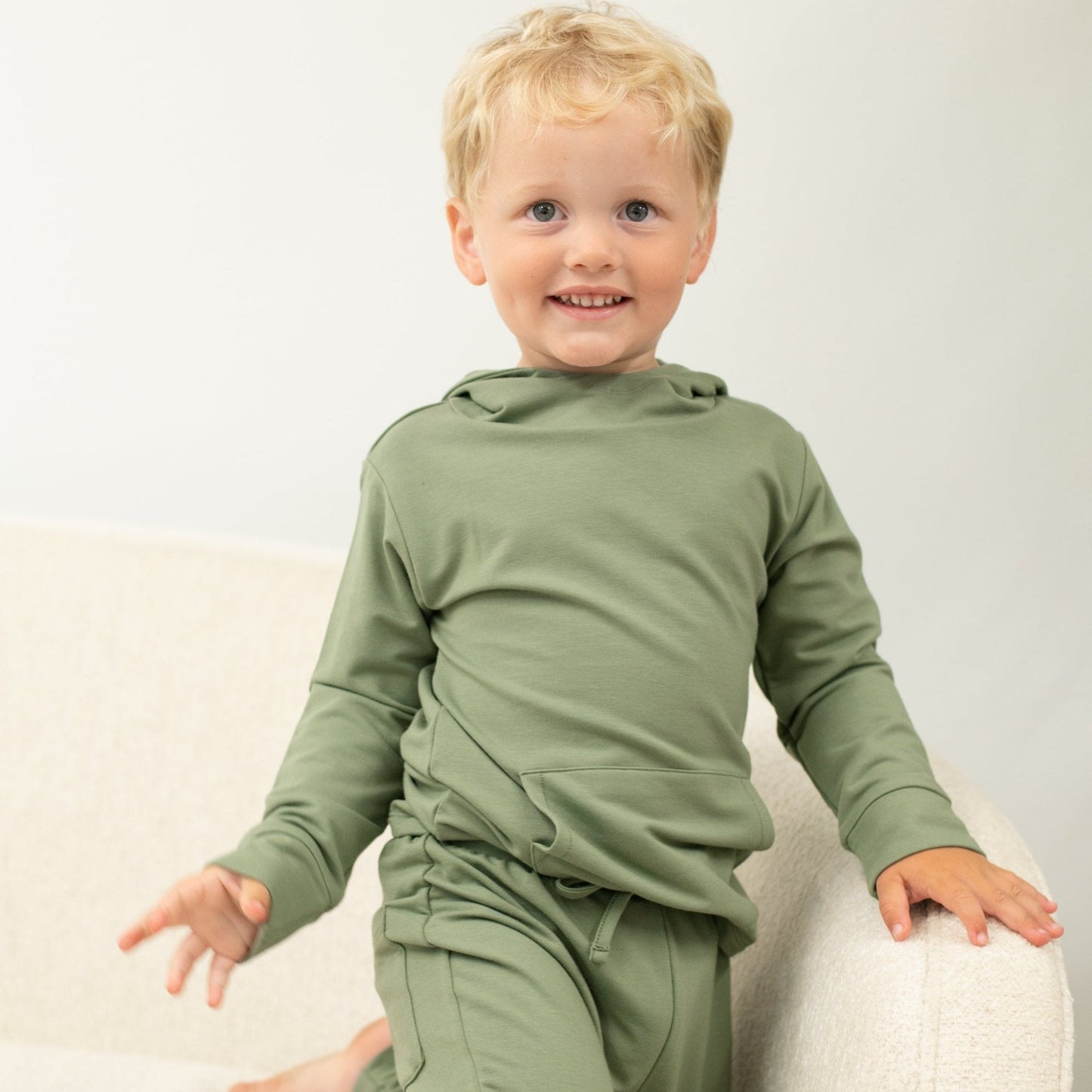 Army Green Hooded Jogger Set