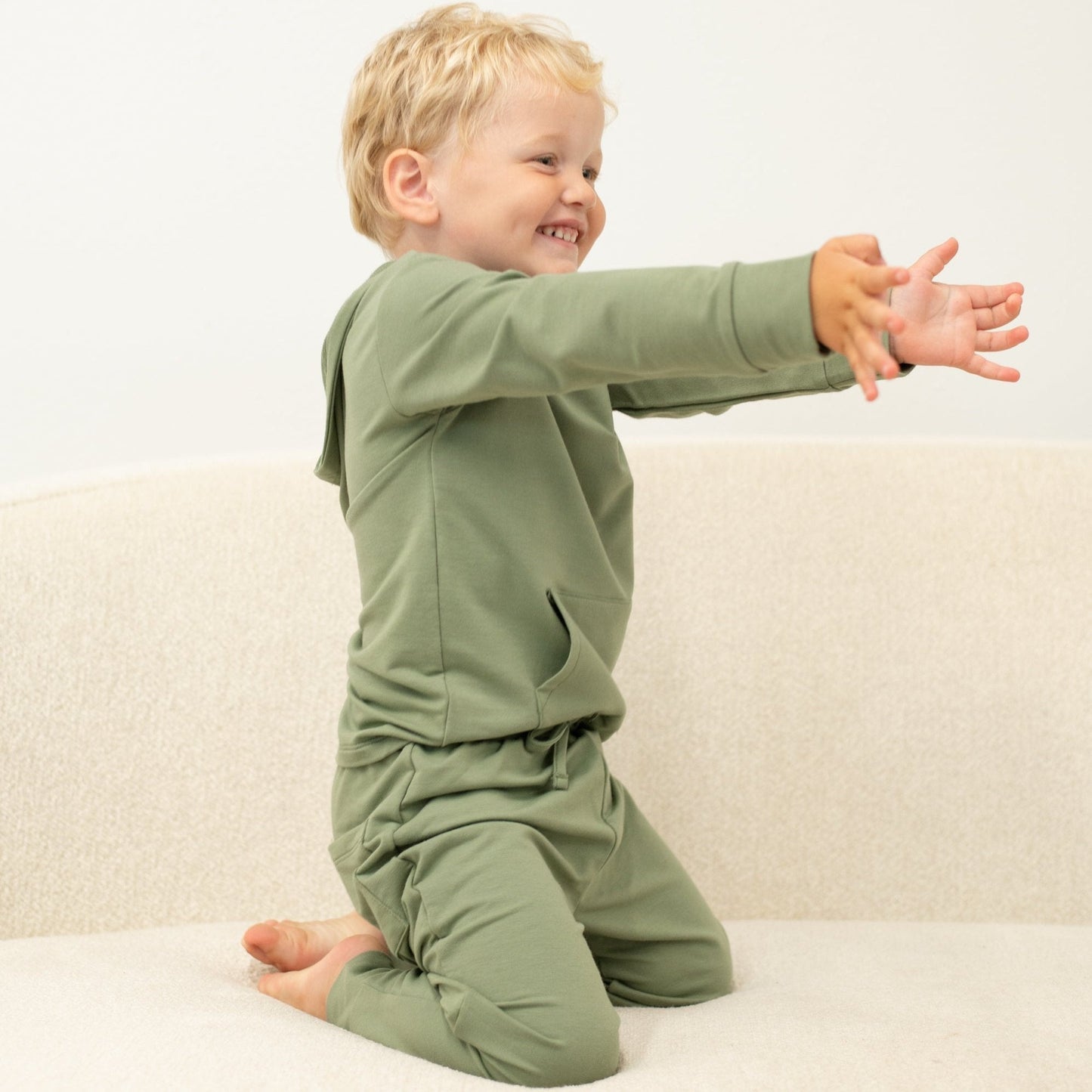 Army Green Hooded Jogger Set
