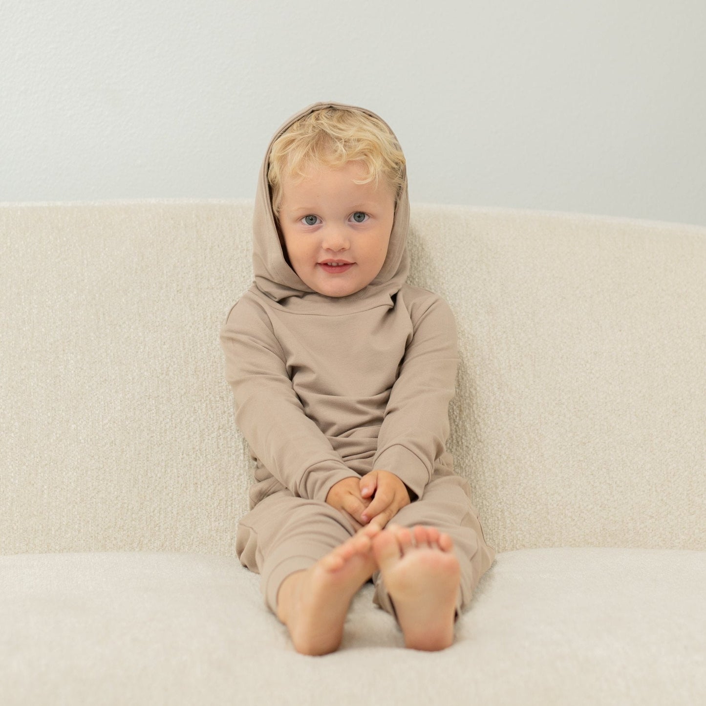 Taupe Hooded Jogger Set