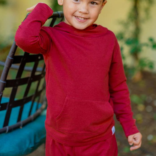Rhubarb Red Hooded Jogger Set