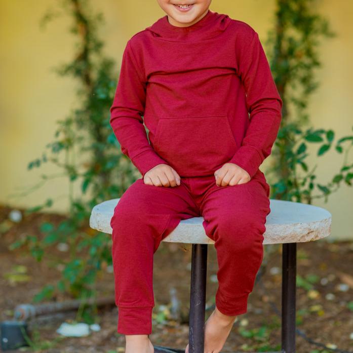 Rhubarb Red Hooded Jogger Set