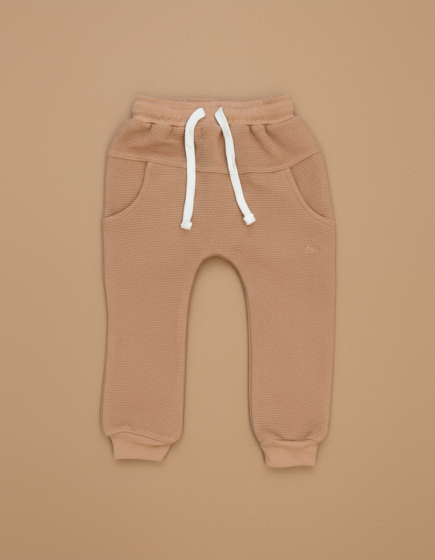 Umber Waffle Knit Joggers