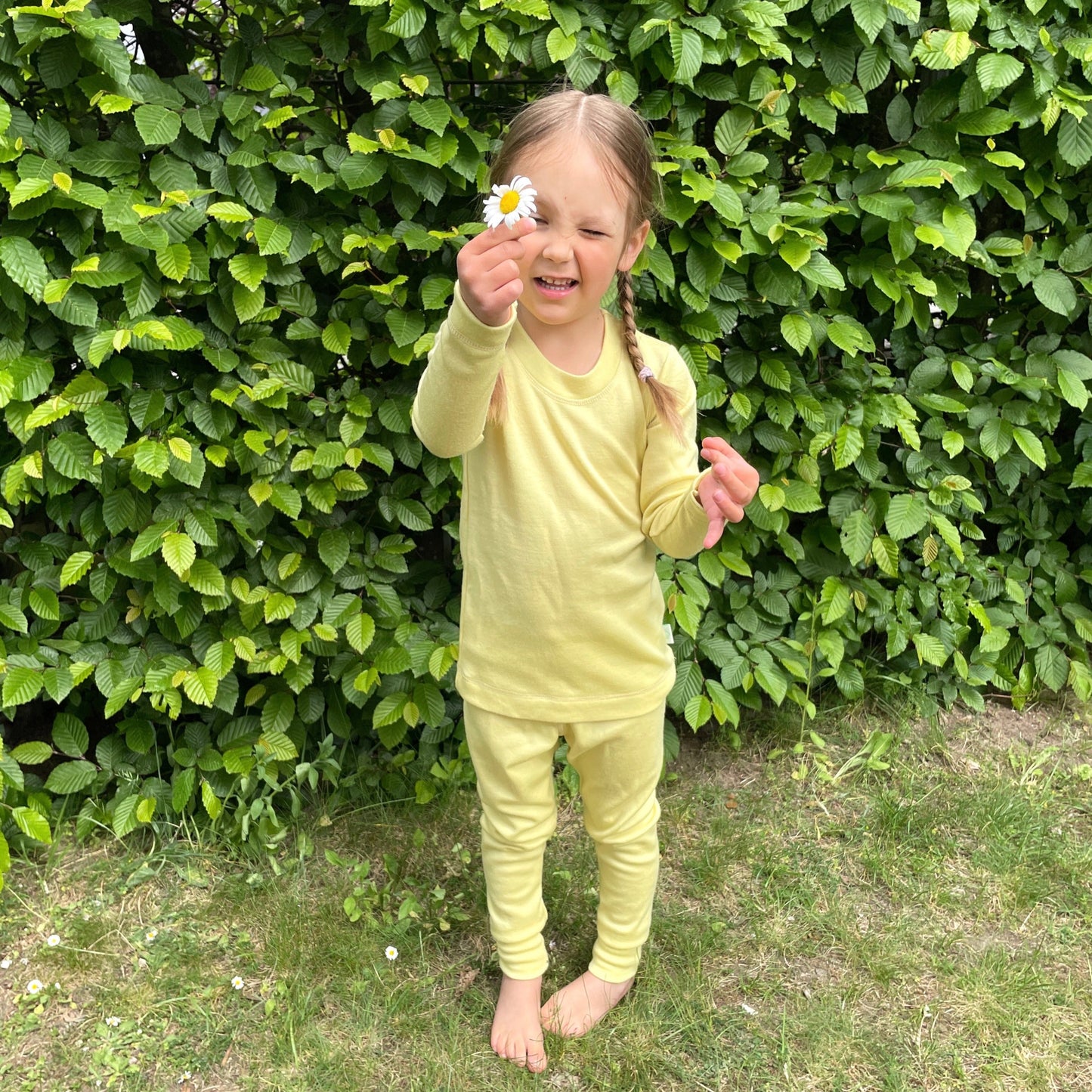 Silk & Merino Thermal Base-layer Set - Lemon