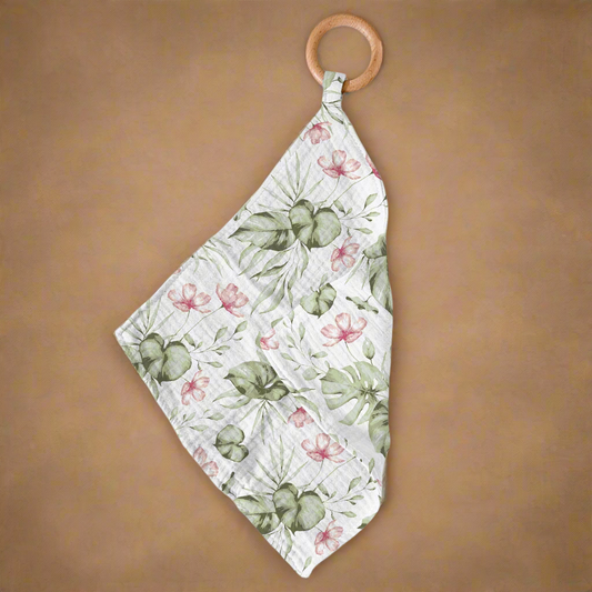 Silver Pink Orchid Teether