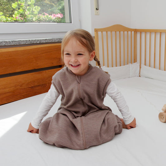 2 Layer Merino Wool Sleep Sack - Mele Beige