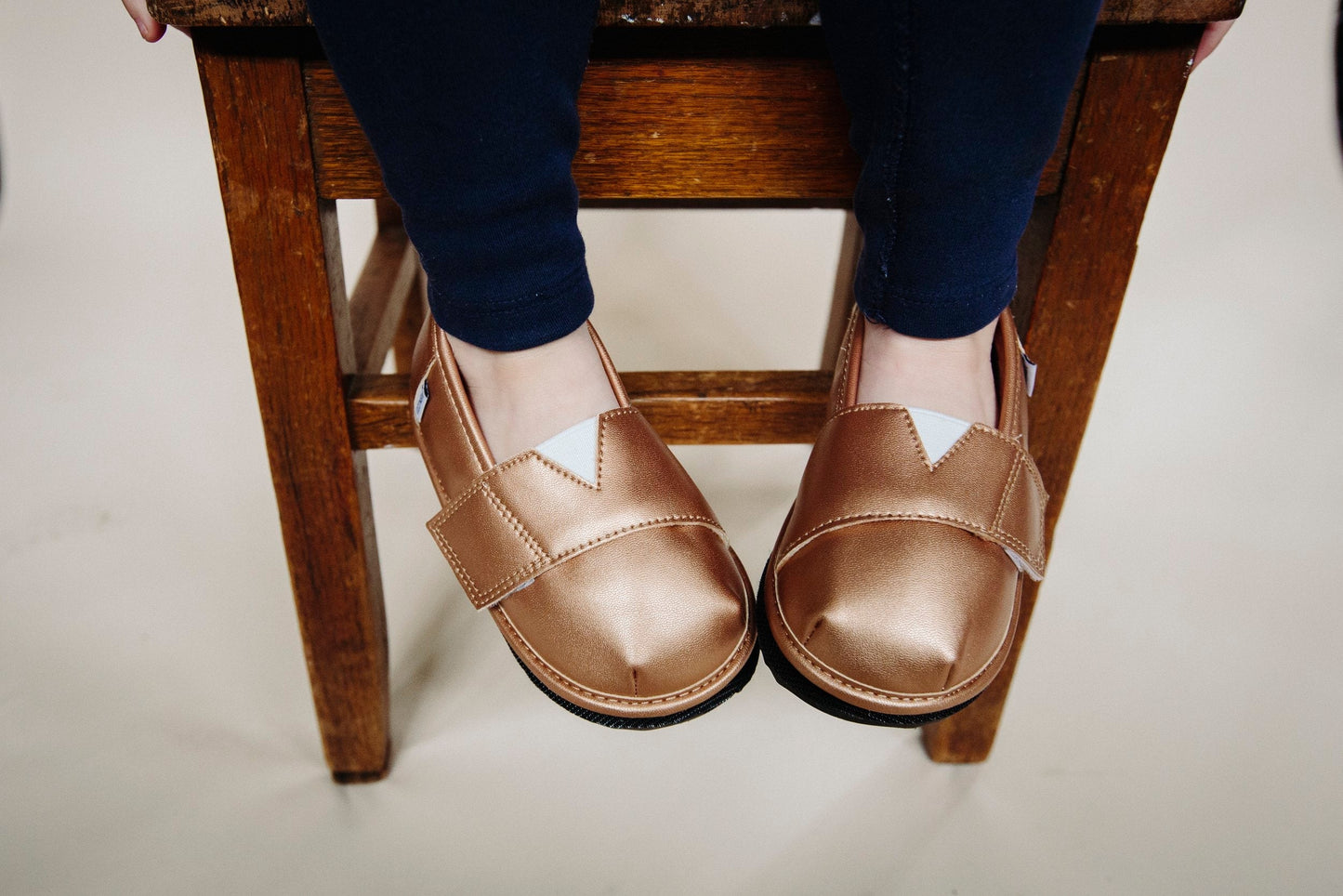 Gold Shoe Top with Velvet Lining