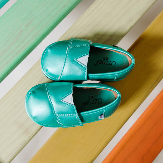 Teal Shoe Top with Velvet Lining