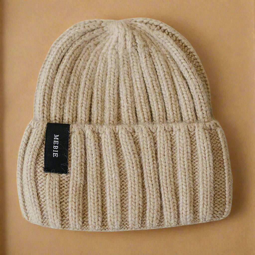 Tan Chunky Knit Beanie