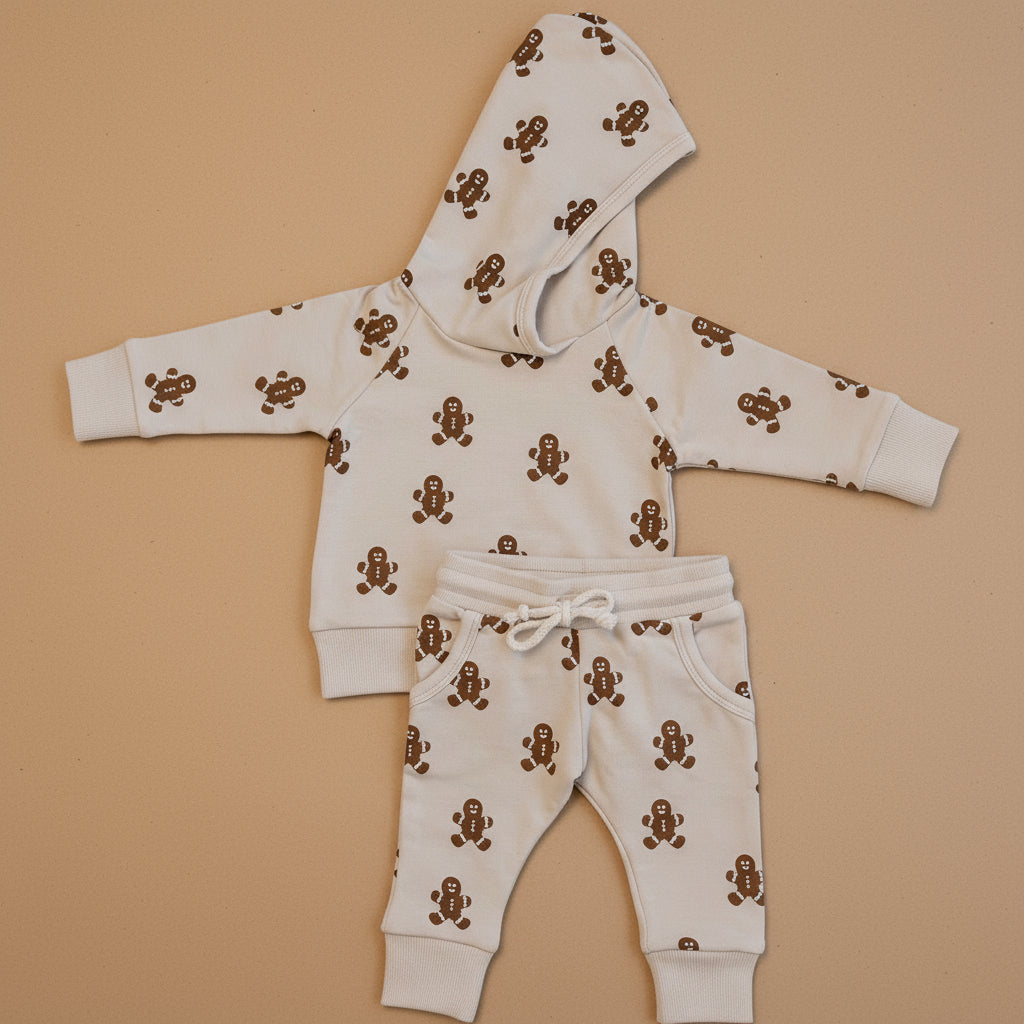 Gingerbread Hooded French Terry Set